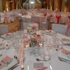 Centre de table blanc et rose